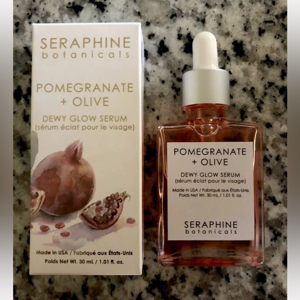 Seraphine Botanicals Pomegranate Olive Dewy Glow Serum 1.01 oz 30ml ~ NIB 💖